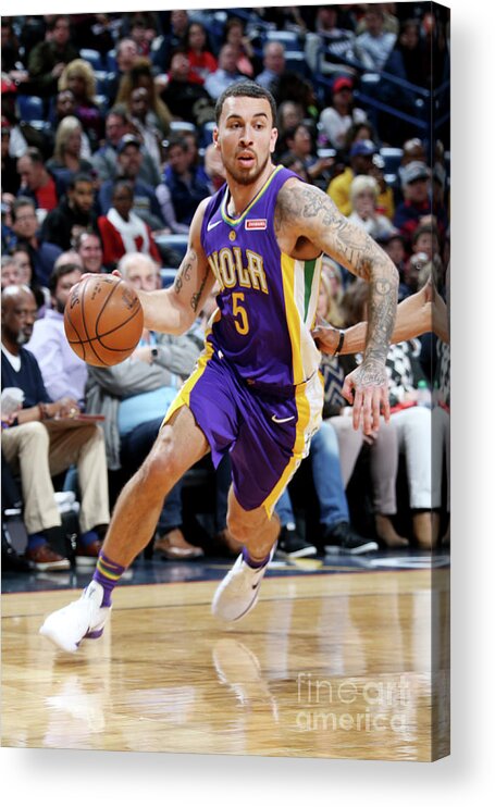 Mike James Acrylic Print featuring the photograph Sacramento Kings V New Orleans Pelicans by Layne Murdoch