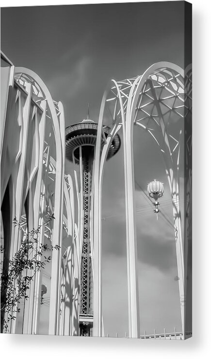 Space Needle Acrylic Print featuring the photograph Space Needle Vintage SPN3 by Cathy Anderson