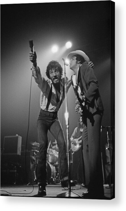 Music Acrylic Print featuring the photograph Springsteen Live In New Jersey #2 by Fin Costello