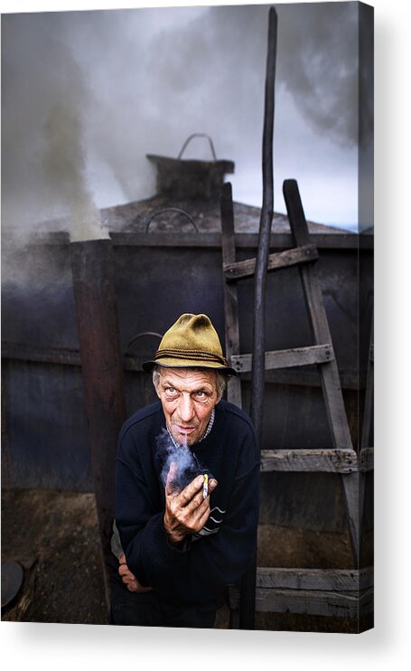 Romania Acrylic Print featuring the photograph The Charcoal Master #2 by Sorin Onisor