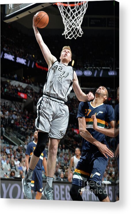 Nba Pro Basketball Acrylic Print featuring the photograph Utah Jazz V San Antonio Spurs by Mark Sobhani