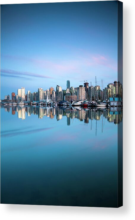 Scenics Acrylic Print featuring the photograph Vancouver Waterfront Skyline #2 by Dan prat