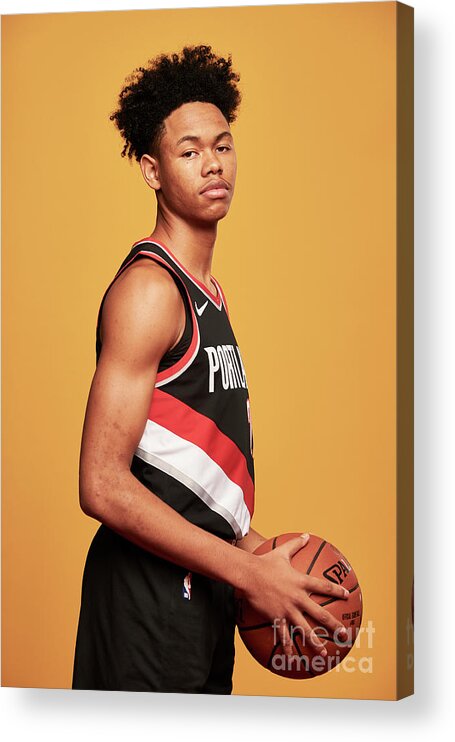 Anfernee Simons Acrylic Print featuring the photograph 2018 Nba Rookie Photo Shoot by Jennifer Pottheiser