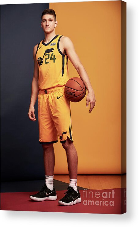 Grayson Allen Acrylic Print featuring the photograph 2018 Nba Rookie Photo Shoot #206 by Jennifer Pottheiser