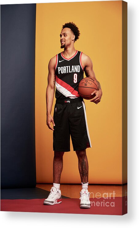 Gary Trent Jr Acrylic Print featuring the photograph 2018 Nba Rookie Photo Shoot #207 by Jennifer Pottheiser