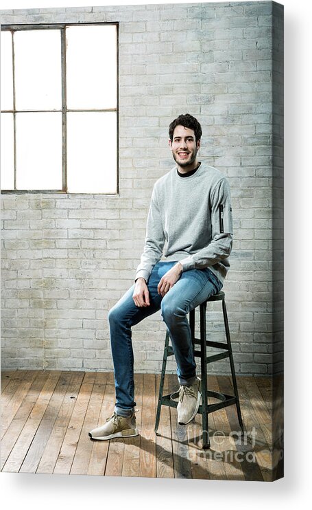 Alex Abrines Acrylic Print featuring the photograph Nba All-star Portraits 2017 by Nathaniel S. Butler