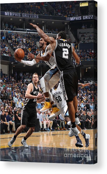 Playoffs Acrylic Print featuring the photograph San Antonio Spurs V Memphis Grizzlies - by Joe Murphy