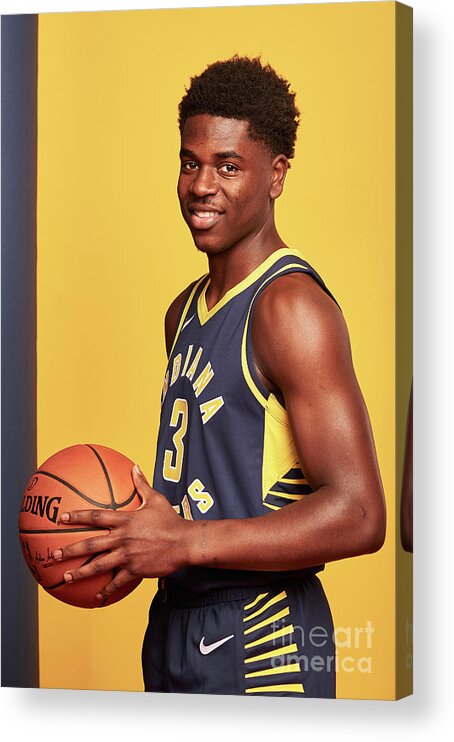 Aaron Holiday Acrylic Print featuring the photograph 2018 Nba Rookie Photo Shoot by Jennifer Pottheiser