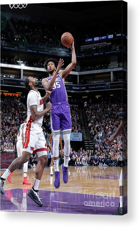 Marvin Bagley Iii Acrylic Print featuring the photograph Miami Heat V Sacramento Kings #23 by Rocky Widner
