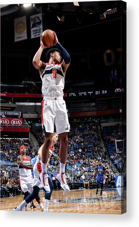 Nba Pro Basketball Acrylic Print featuring the photograph Washington Wizards V Orlando Magic by Fernando Medina