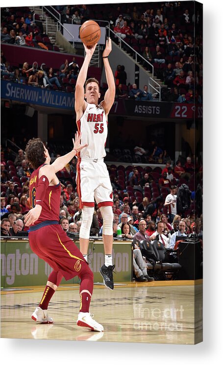 Duncan Robinson Acrylic Print featuring the photograph Miami Heat V Cleveland Cavaliers by David Liam Kyle