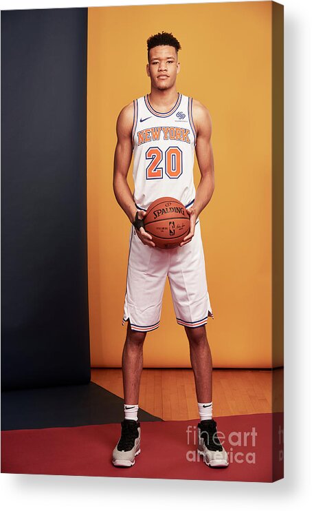 Kevin Knox Acrylic Print featuring the photograph 2018 Nba Rookie Photo Shoot by Jennifer Pottheiser