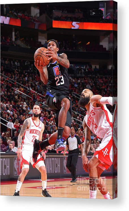 Nba Pro Basketball Acrylic Print featuring the photograph La Clippers V Houston Rockets by Bill Baptist