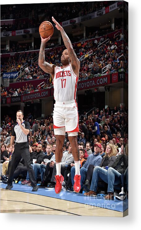 Pj Tucker Acrylic Print featuring the photograph Houston Rockets V Cleveland Cavaliers by David Liam Kyle