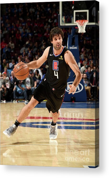 Milos Teodosic Acrylic Print featuring the photograph La Clippers V Philadelphia 76ers by David Dow