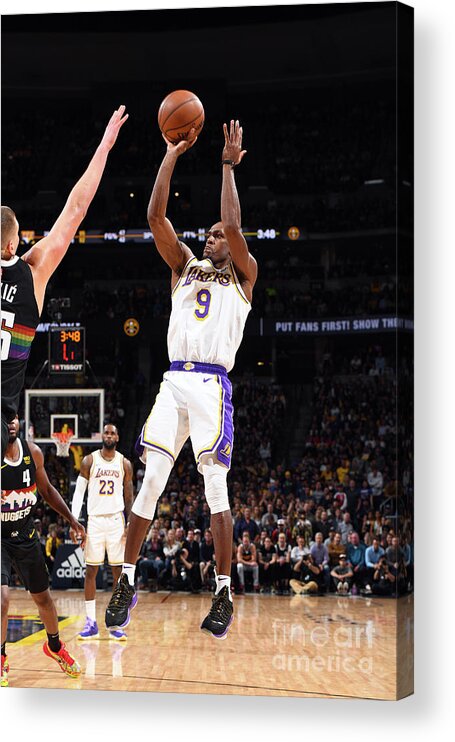 Nba Pro Basketball Acrylic Print featuring the photograph Los Angeles Lakers V Denver Nuggets by Garrett Ellwood