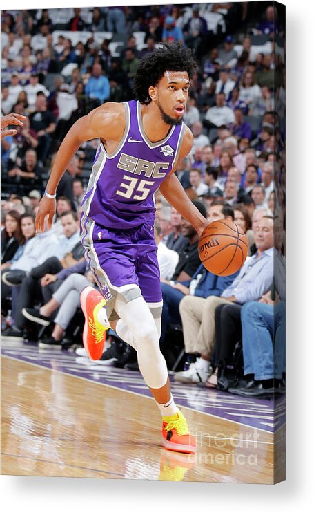 Nba Pro Basketball Acrylic Print featuring the photograph Utah Jazz V Sacramento Kings by Rocky Widner