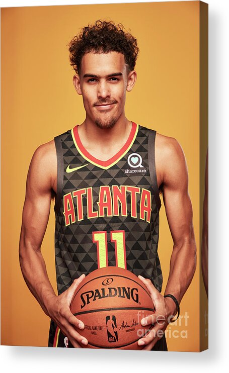 Trae Young Acrylic Print featuring the photograph 2018 Nba Rookie Photo Shoot #317 by Jennifer Pottheiser