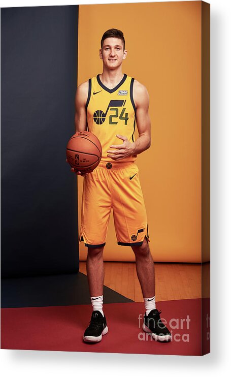 Grayson Allen Acrylic Print featuring the photograph 2018 Nba Rookie Photo Shoot #37 by Jennifer Pottheiser