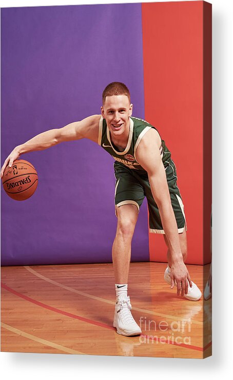 Donte Divencenzo Acrylic Print featuring the photograph 2018 Nba Rookie Photo Shoot #4 by Jennifer Pottheiser