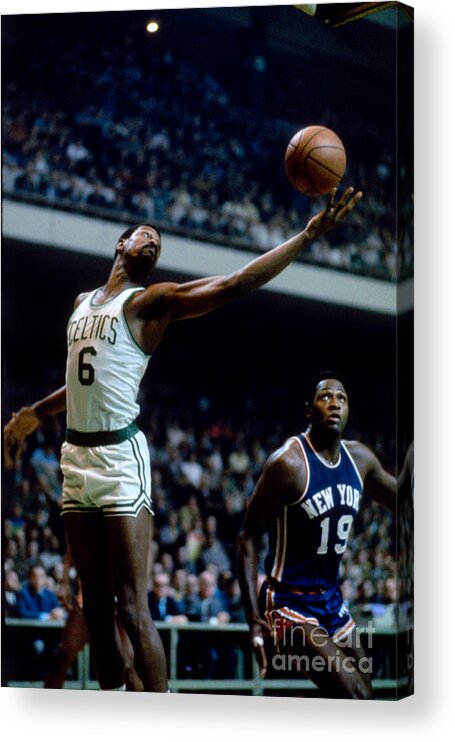 Nba Pro Basketball Acrylic Print featuring the photograph Boston Celtics - Bill Russell by Dick Raphael