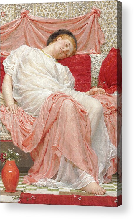 Pre-raphaelite Acrylic Print featuring the painting Jasmine #4 by Albert Joseph Moore