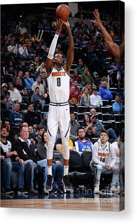 Nba Pro Basketball Acrylic Print featuring the photograph Minnesota Timberwolves V Denver Nuggets by Bart Young