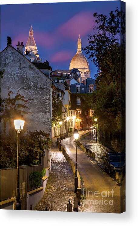Montmartre Acrylic Print featuring the photograph Montmartre Twilight #2 by Brian Jannsen