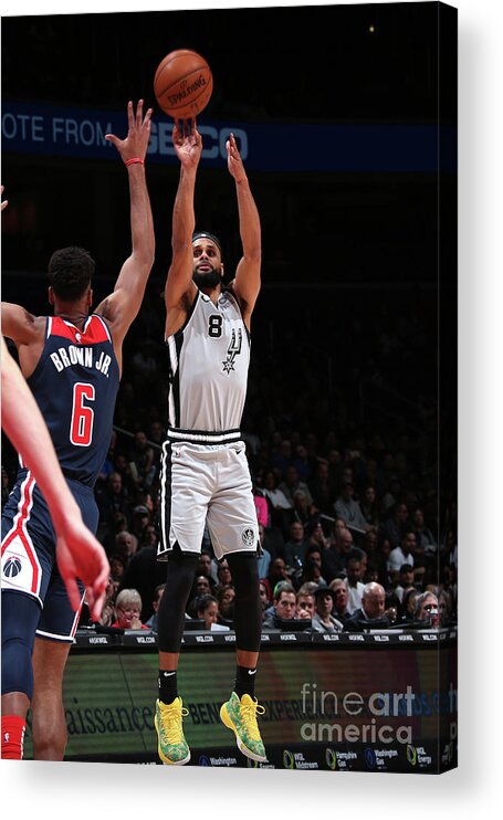 Patty Mills Acrylic Print featuring the photograph San Antonio Spurs V Washington Wizards #4 by Ned Dishman