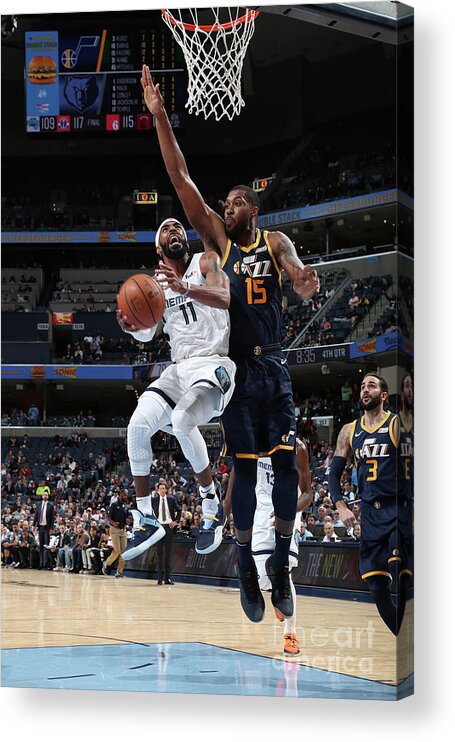 Nba Pro Basketball Acrylic Print featuring the photograph Utah Jazz V Memphis Grizzlies by Joe Murphy