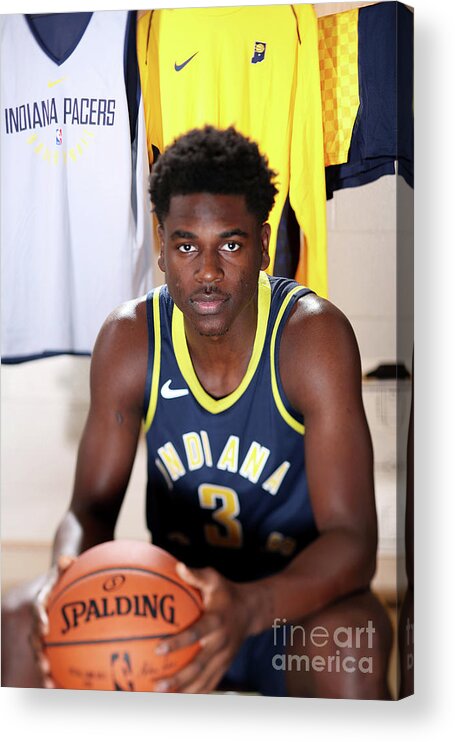 Aaron Holiday Acrylic Print featuring the photograph 2018 Nba Rookie Photo Shoot by Nathaniel S. Butler