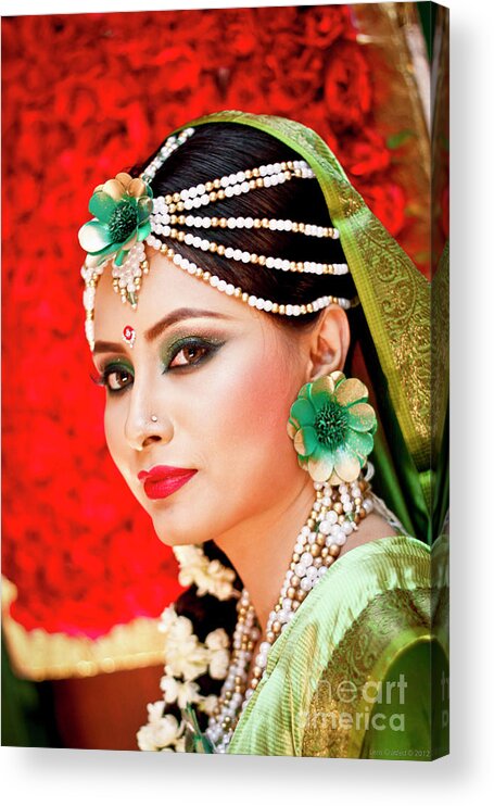 People Acrylic Print featuring the photograph Bride #5 by Wasif Hassan