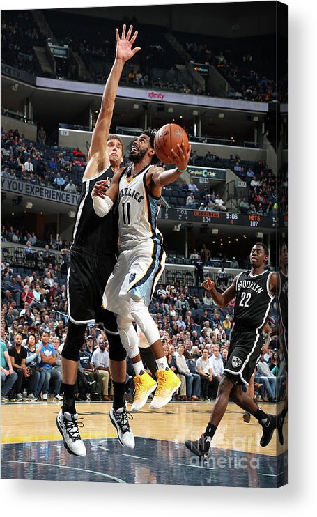 Nba Pro Basketball Acrylic Print featuring the photograph Brooklyn Nets V Memphis Grizzlies by Joe Murphy