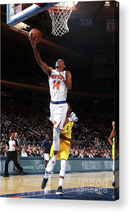 Nba Pro Basketball Acrylic Print featuring the photograph Indiana Pacers V New York Knicks by Nathaniel S. Butler