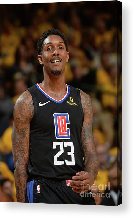 Lou Williams Acrylic Print featuring the photograph La Clippers V Golden State Warriors - by Noah Graham