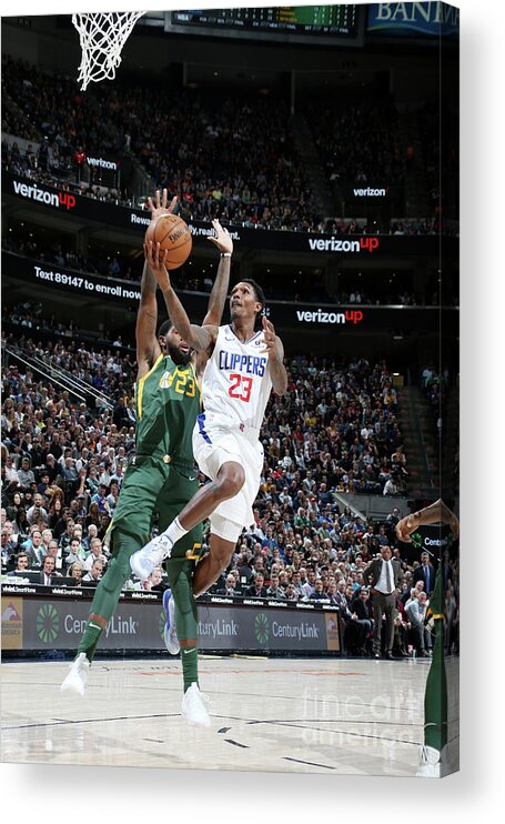 Nba Pro Basketball Acrylic Print featuring the photograph Los Angeles Clippers V Utah Jazz by Melissa Majchrzak