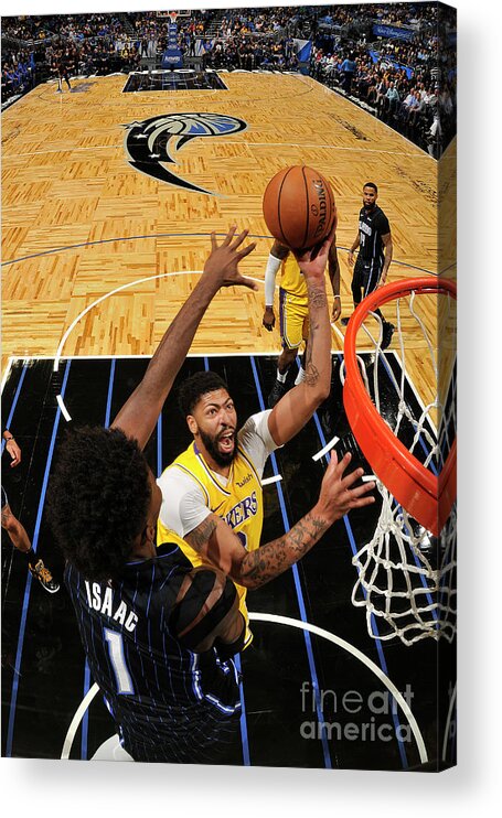 Nba Pro Basketball Acrylic Print featuring the photograph Los Angeles Lakers V Orlando Magic by Fernando Medina