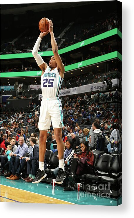 Nba Pro Basketball Acrylic Print featuring the photograph Memphis Grizzlies V Charlotte Hornets by Kent Smith