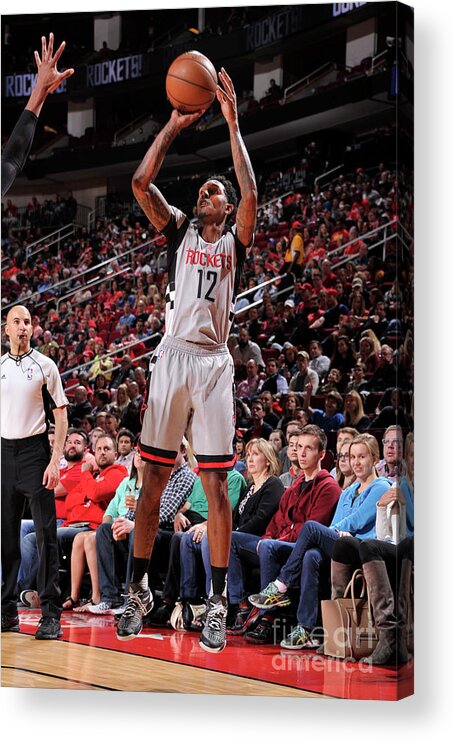 Nba Pro Basketball Acrylic Print featuring the photograph Minnesota Timberwolves V Houston Rockets by Bill Baptist