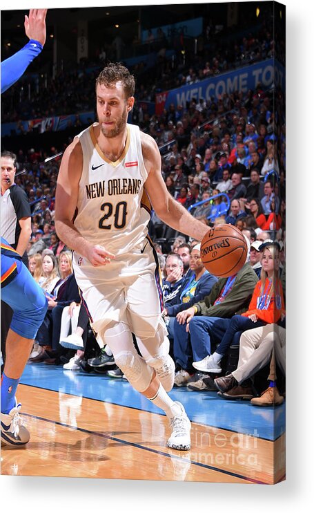 Nicolo Melli Acrylic Print featuring the photograph New Orleans Pelicans V Oklahoma City by Bill Baptist