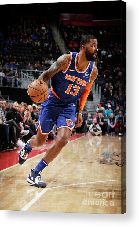 Marcus Morris Sr Acrylic Print featuring the photograph New York Knicks V Detroit Pistons by Brian Sevald