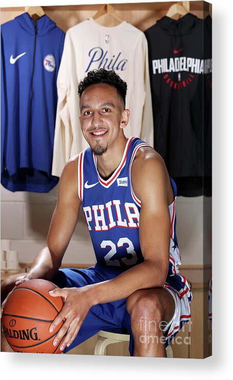 Landry Shamet Acrylic Print featuring the photograph 2018 Nba Rookie Photo Shoot by Nathaniel S. Butler