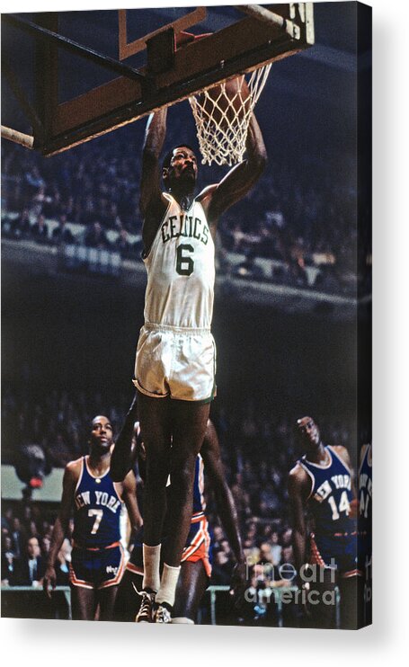 Nba Pro Basketball Acrylic Print featuring the photograph Boston Celtics - Bill Russell by Dick Raphael