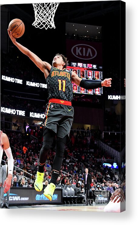 Trae Young Acrylic Print featuring the photograph Chicago Bulls V Atlanta Hawks #6 by Scott Cunningham