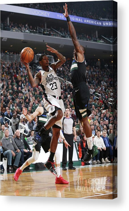 Nba Pro Basketball Acrylic Print featuring the photograph La Clippers V Milwaukee Bucks by Gary Dineen