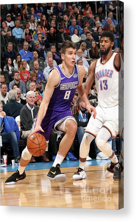 Nba Pro Basketball Acrylic Print featuring the photograph Sacramento Kings V Oklahoma City Thunder by Layne Murdoch