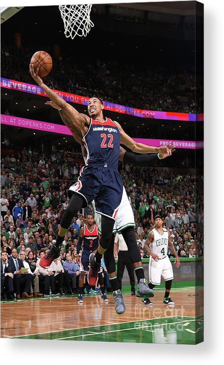 Otto Porter Jr Acrylic Print featuring the photograph Washington Wizards V Boston Celtics - #6 by Brian Babineau