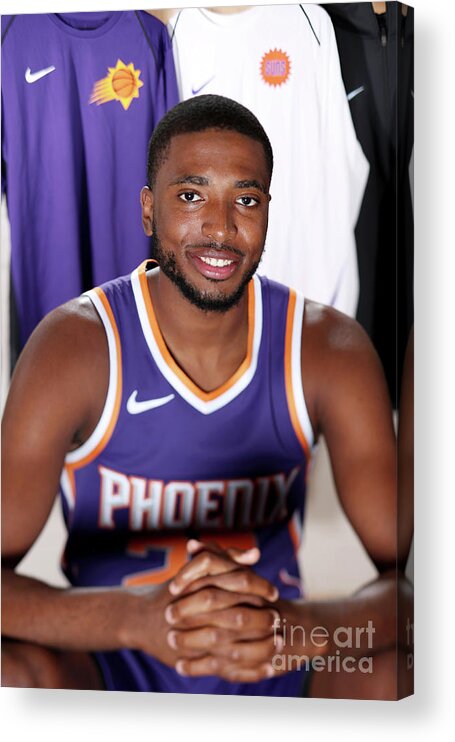 Mikal Bridges Acrylic Print featuring the photograph 2018 Nba Rookie Photo Shoot by Nathaniel S. Butler