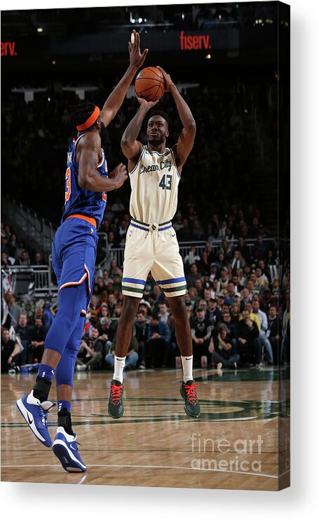 Thanasis Antetokounmpo Acrylic Print featuring the photograph New York Knicks V Milwaukee Bucks #7 by Gary Dineen