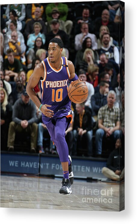 Nba Pro Basketball Acrylic Print featuring the photograph Phoenix Suns V Utah Jazz by Melissa Majchrzak